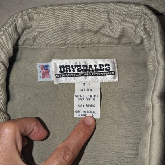 Vintage Drysdales Two Tone Denim Western Shirt Men size XL Button up pearl snap - Picture 5 of 6